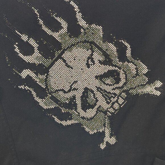 🔥 Rare Christian Audigier Ed Hardy Rhinestone Skull Jacket - Picture 3 of 4